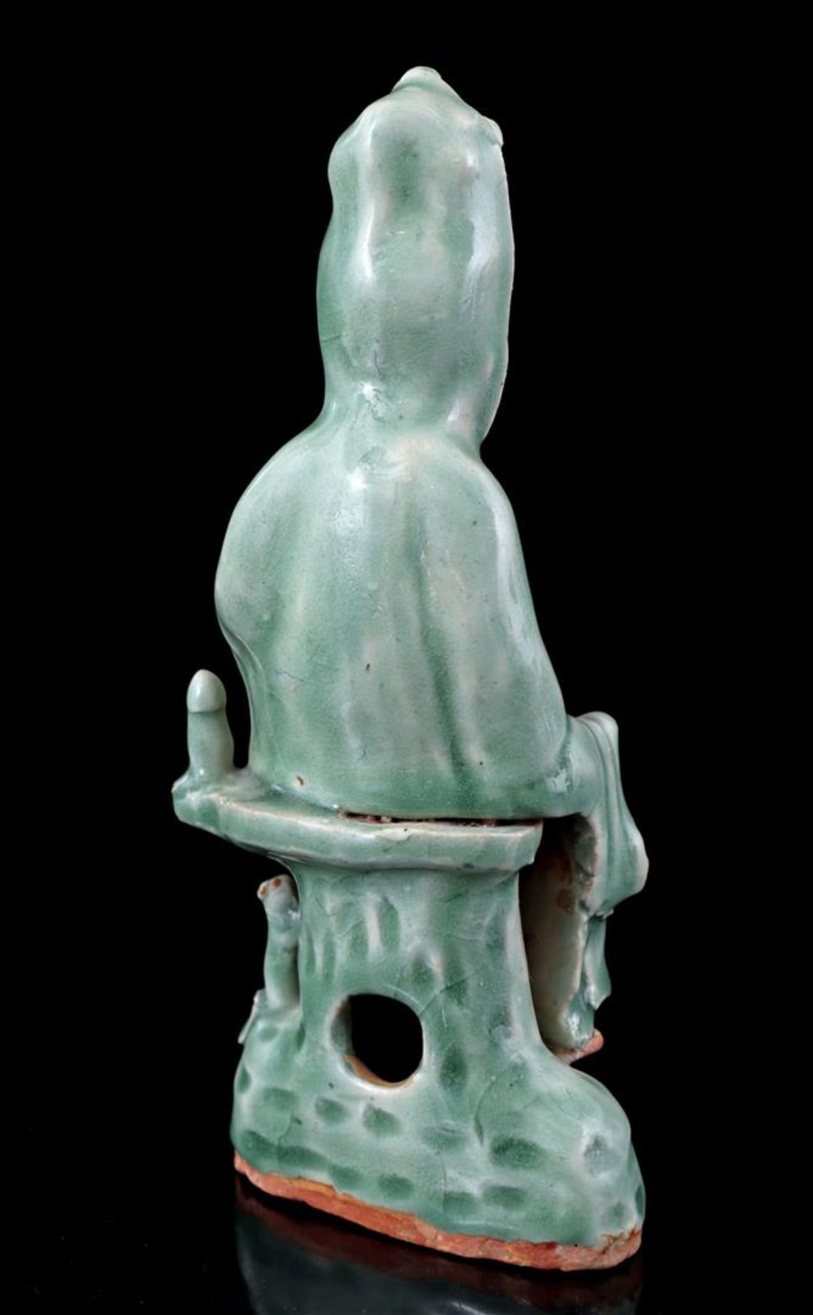 Earthenware green glazed Guanyin - Bild 4 aus 6