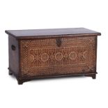 Oriental teak chest
