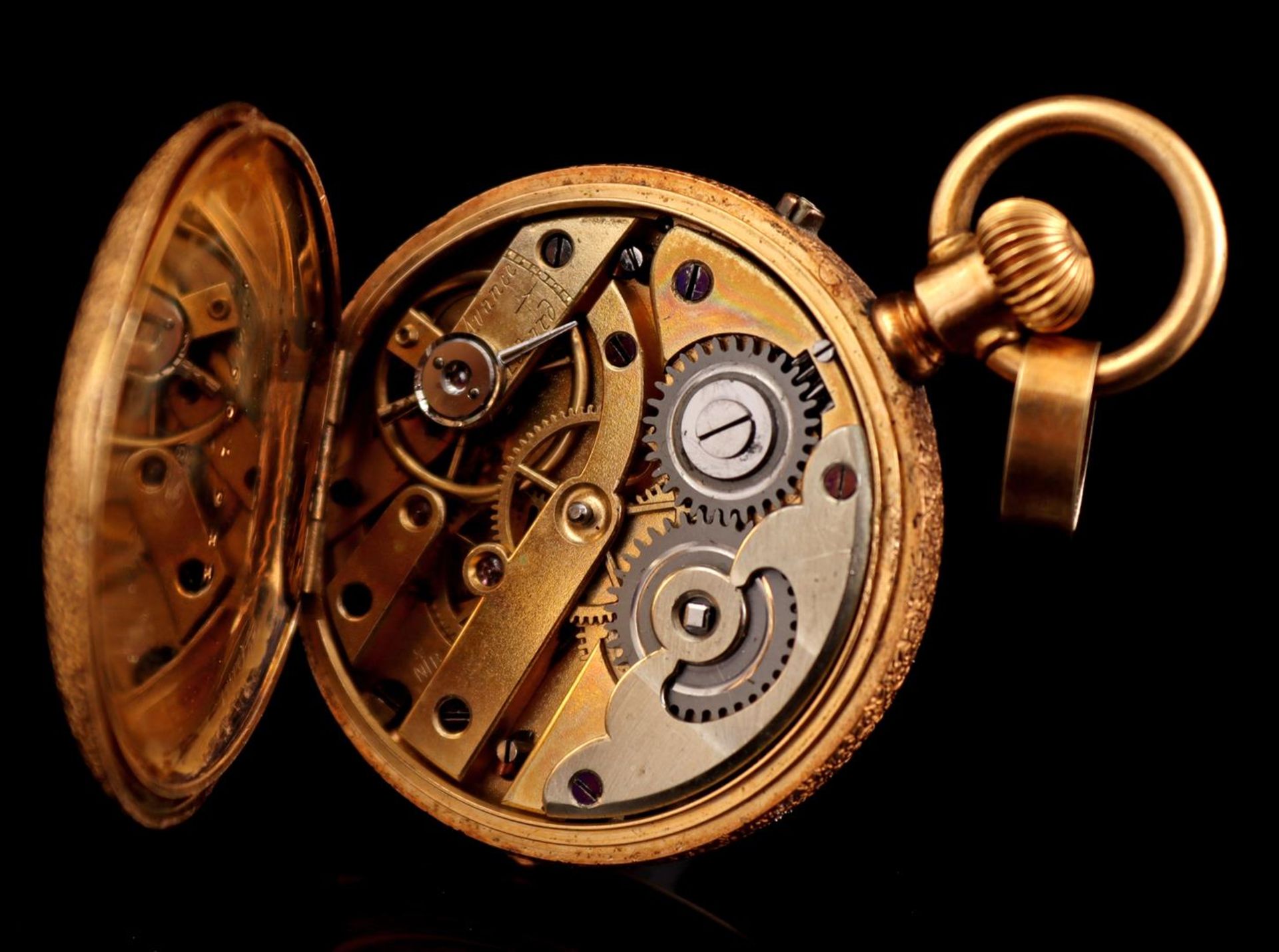 Pocket watch in gold case - Bild 4 aus 5