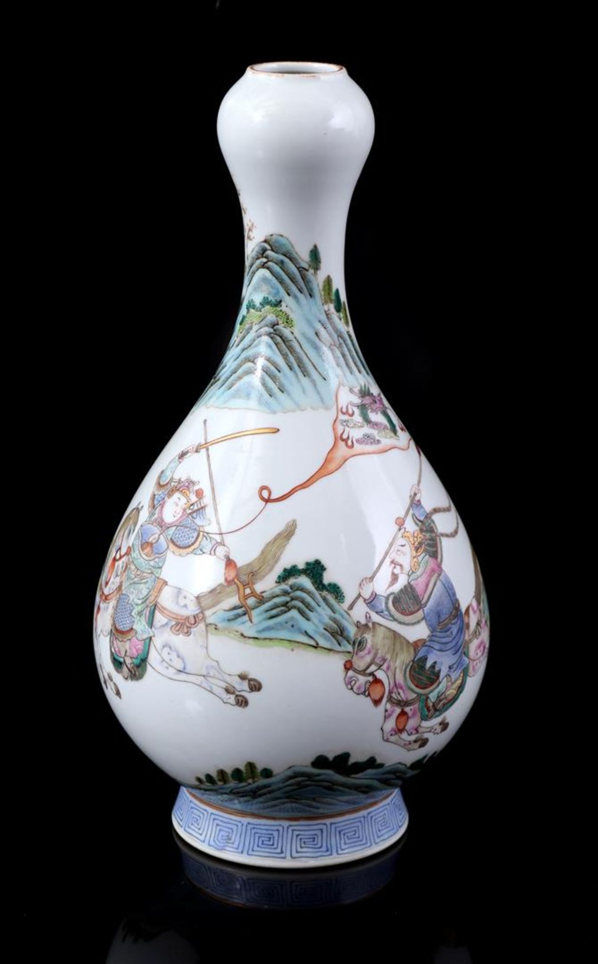 Porcelain garlic mouth vase, 20th - Image 2 of 3