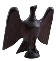 Hammered copper statue of an eagle