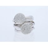 Ring Diamond 585 / 14 White gold