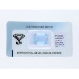 Gemstone Aquamarine 10,35 ct. with IGI Report