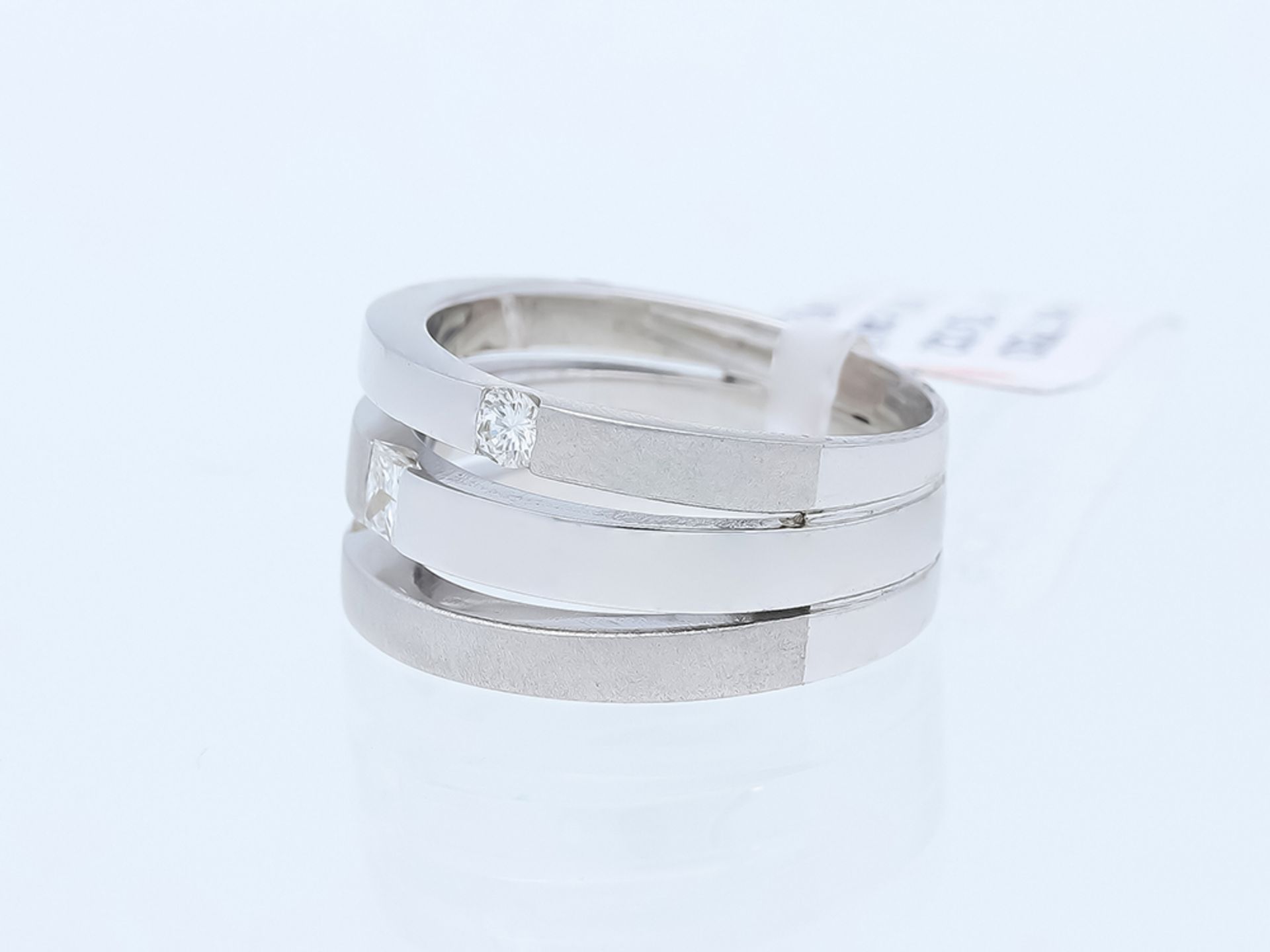 Ring Diamond 750 / 18 White gold - Image 3 of 8