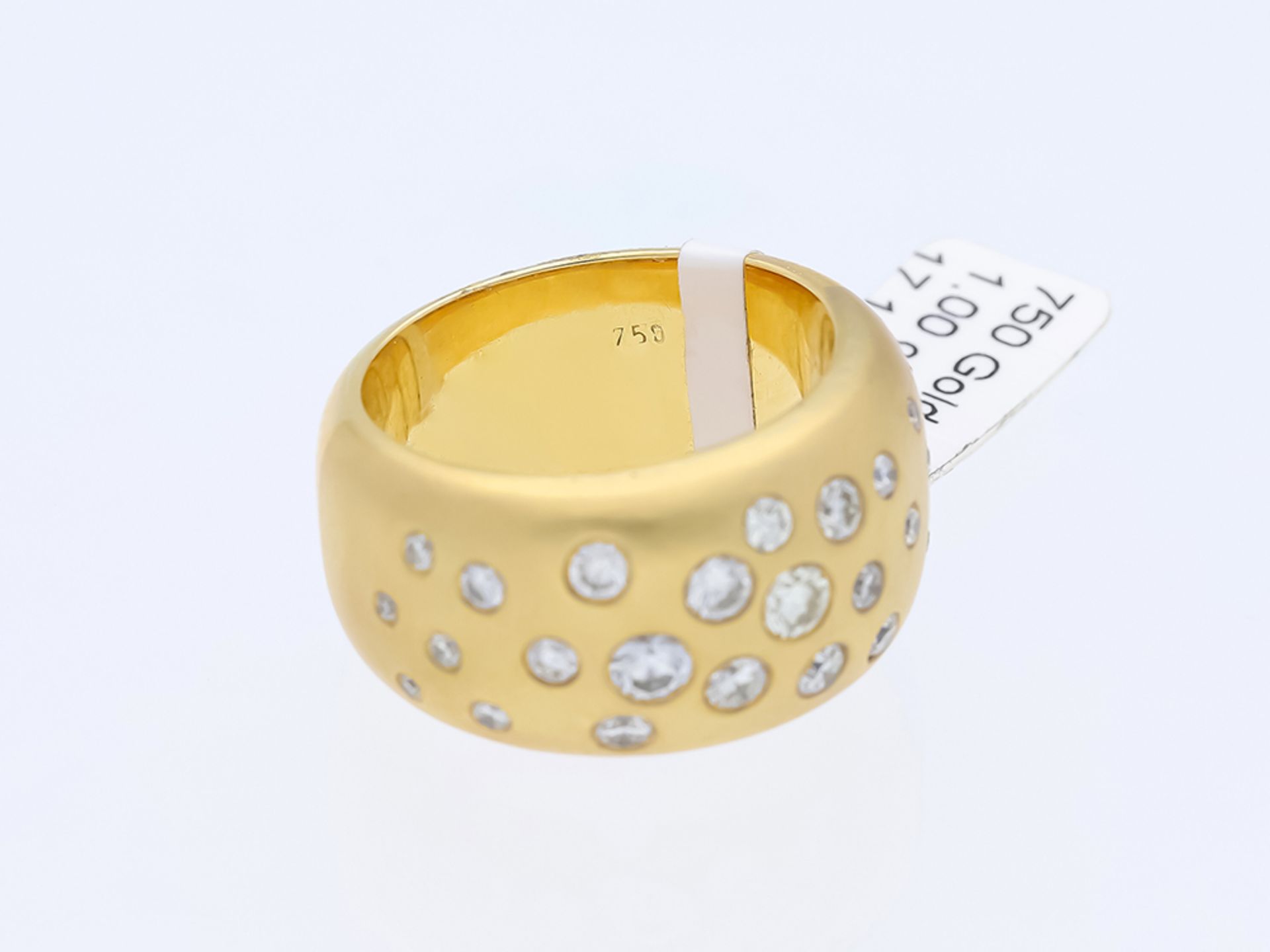 Ring Diamond 750 / 18 Yellow Gold - Image 5 of 8