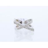 Ring Diamond 750 / 18 White Gold