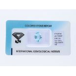 Gemstone Aquamarine 2,86 ct. with IGI Report