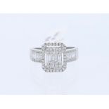 Ring Diamond 14 kt White Gold Diamond Accents