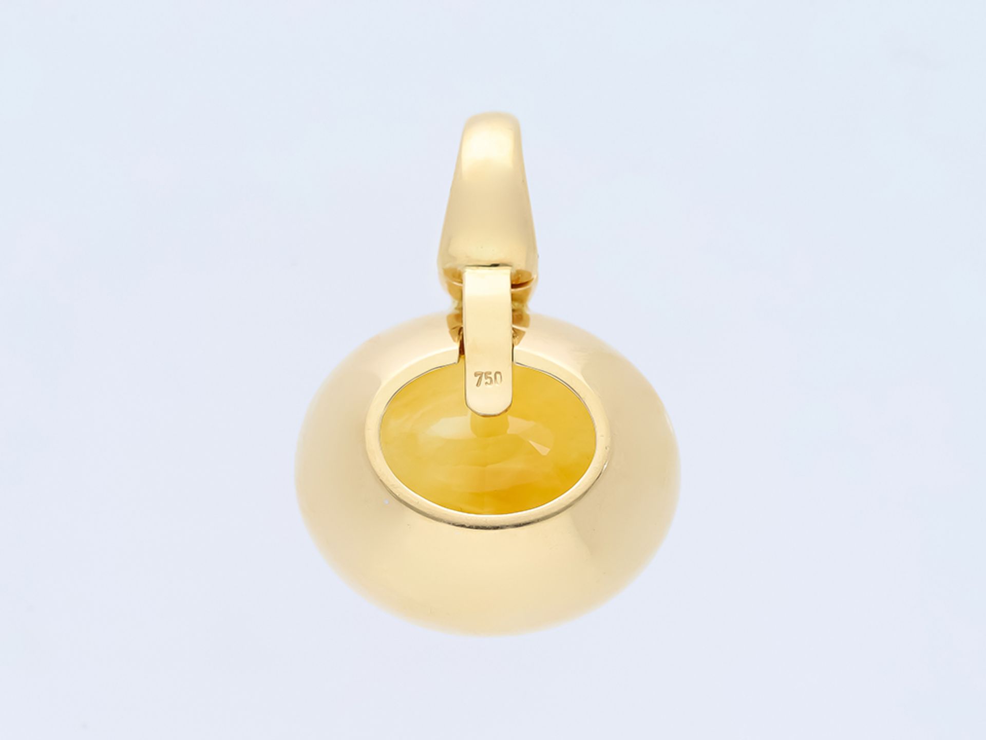 Pendant 750/18 Yellow Gold Citrine Diamond - Image 3 of 6