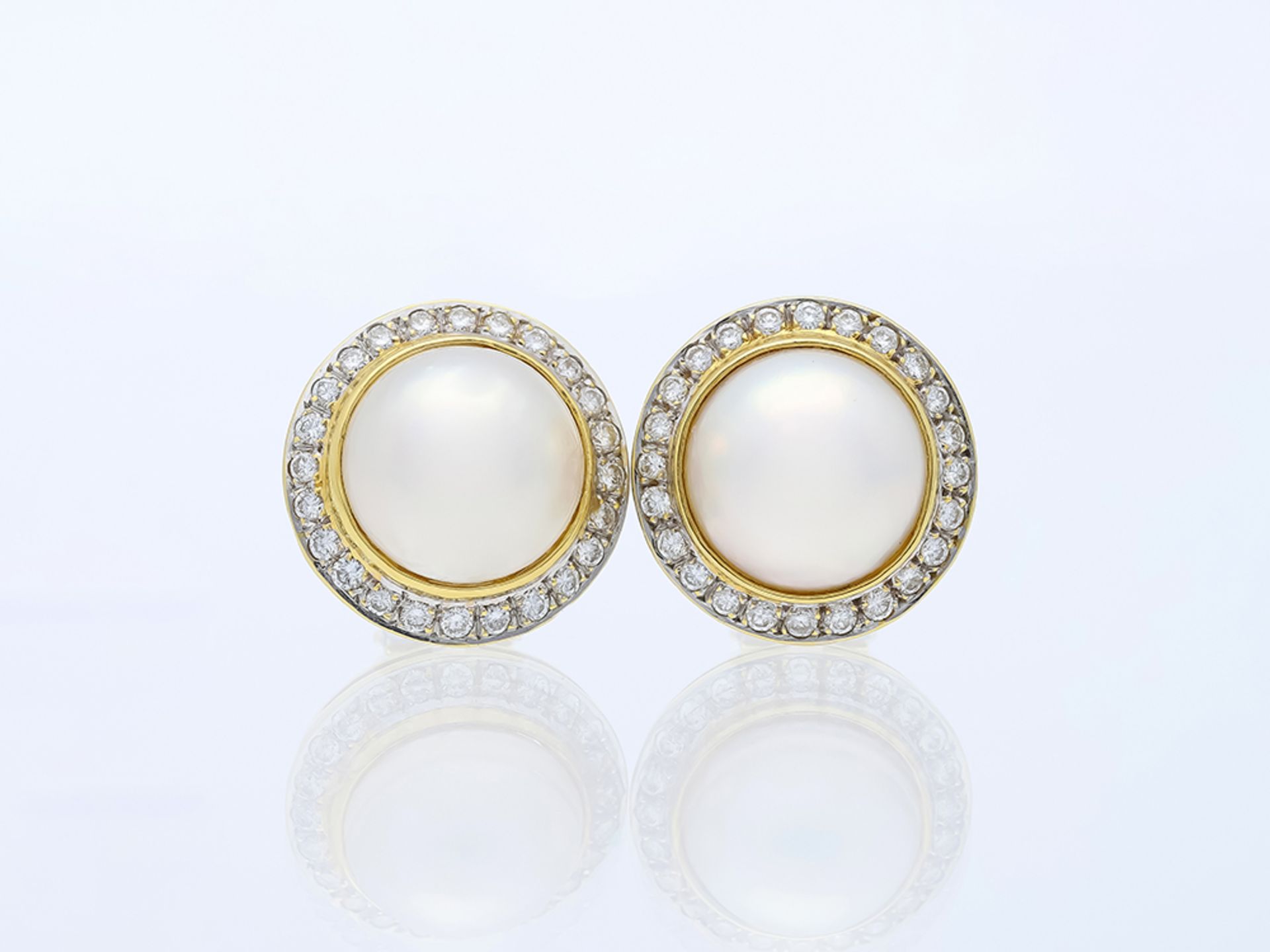 Earrings 750/18 Yellow Gold Diamond