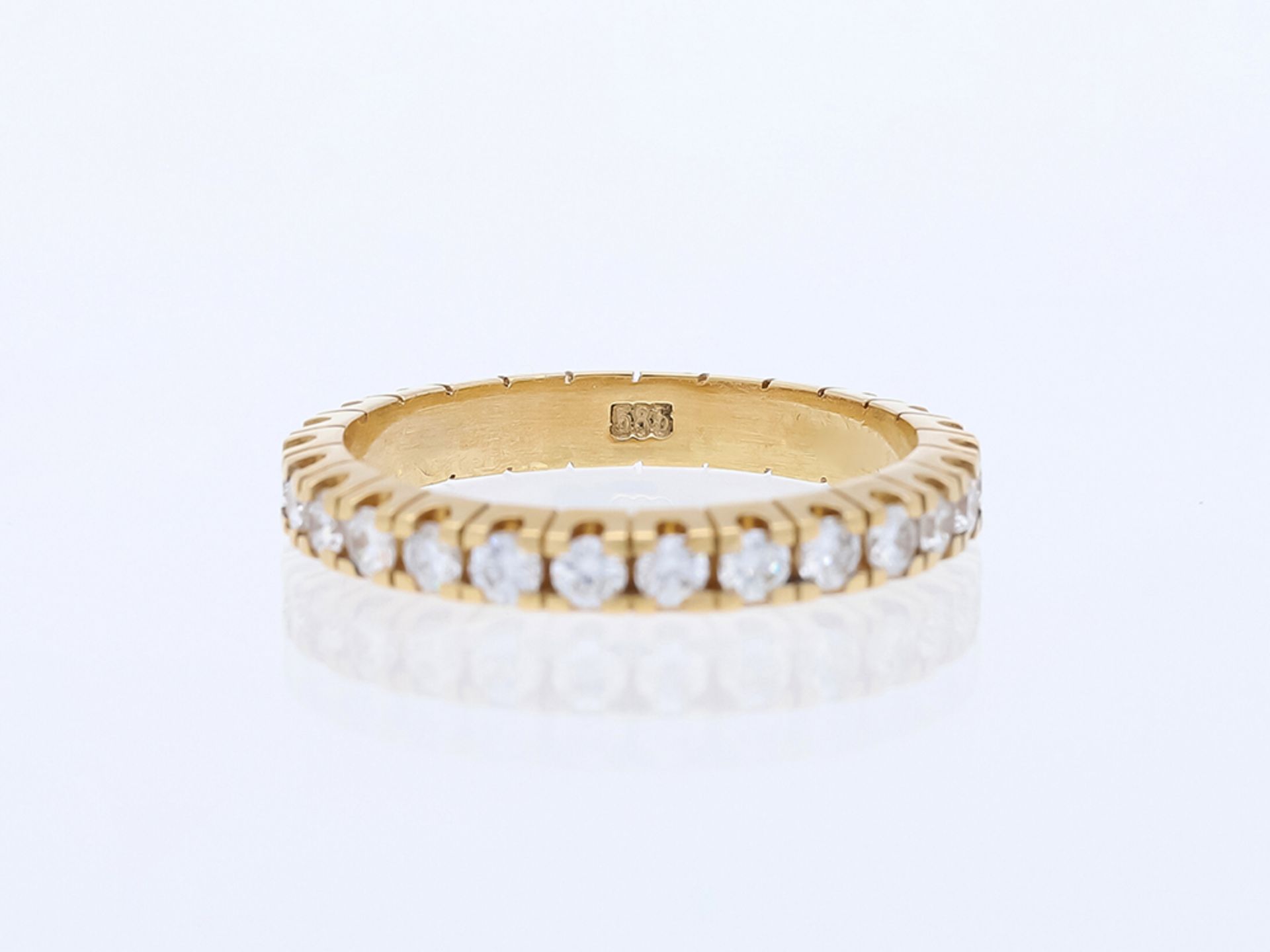 Ring Diamant 585 / 14 Karat Karat Gelbgold - Bild 2 aus 6