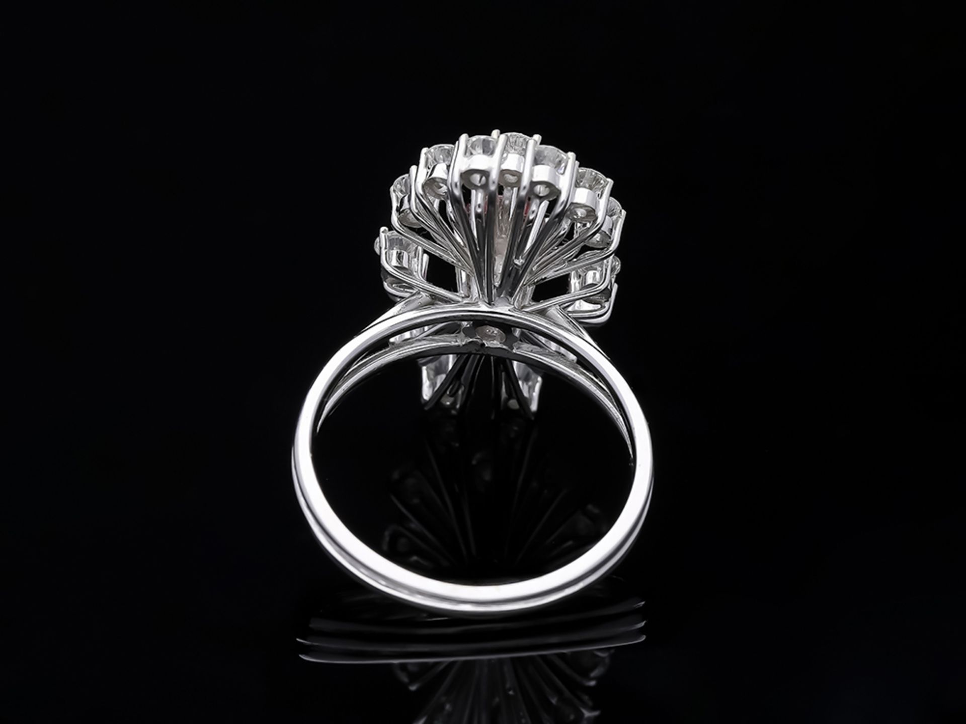 18 kt White Gold Ruby Diamond Ring - Image 3 of 6
