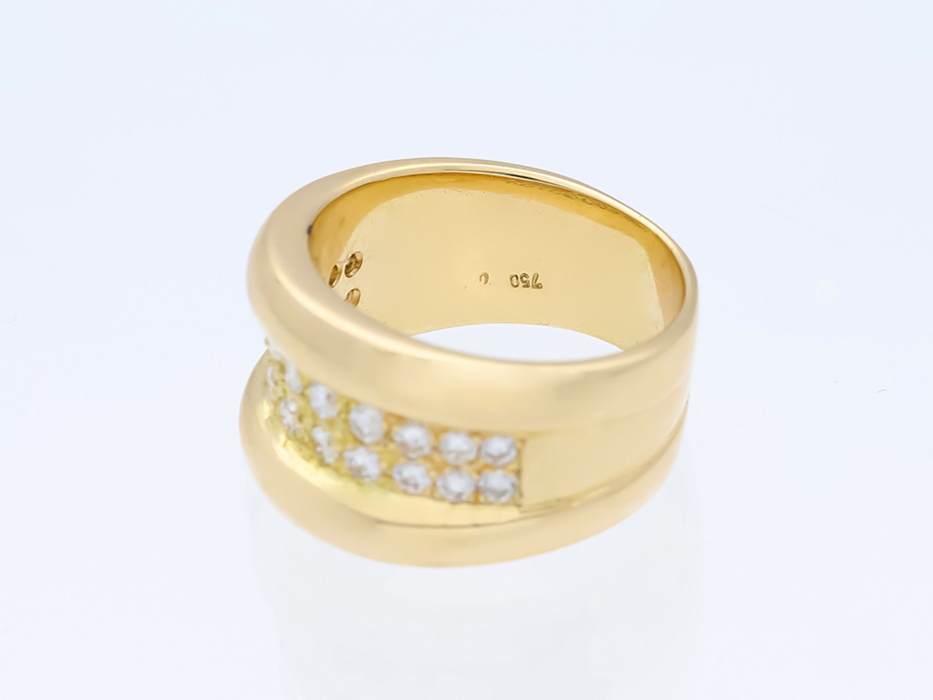 Ring Diamond 750/18 Yellow Gold - Image 4 of 6