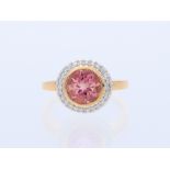 Ring Turmalin Diamant 585 / 14 Karat Rose Gold