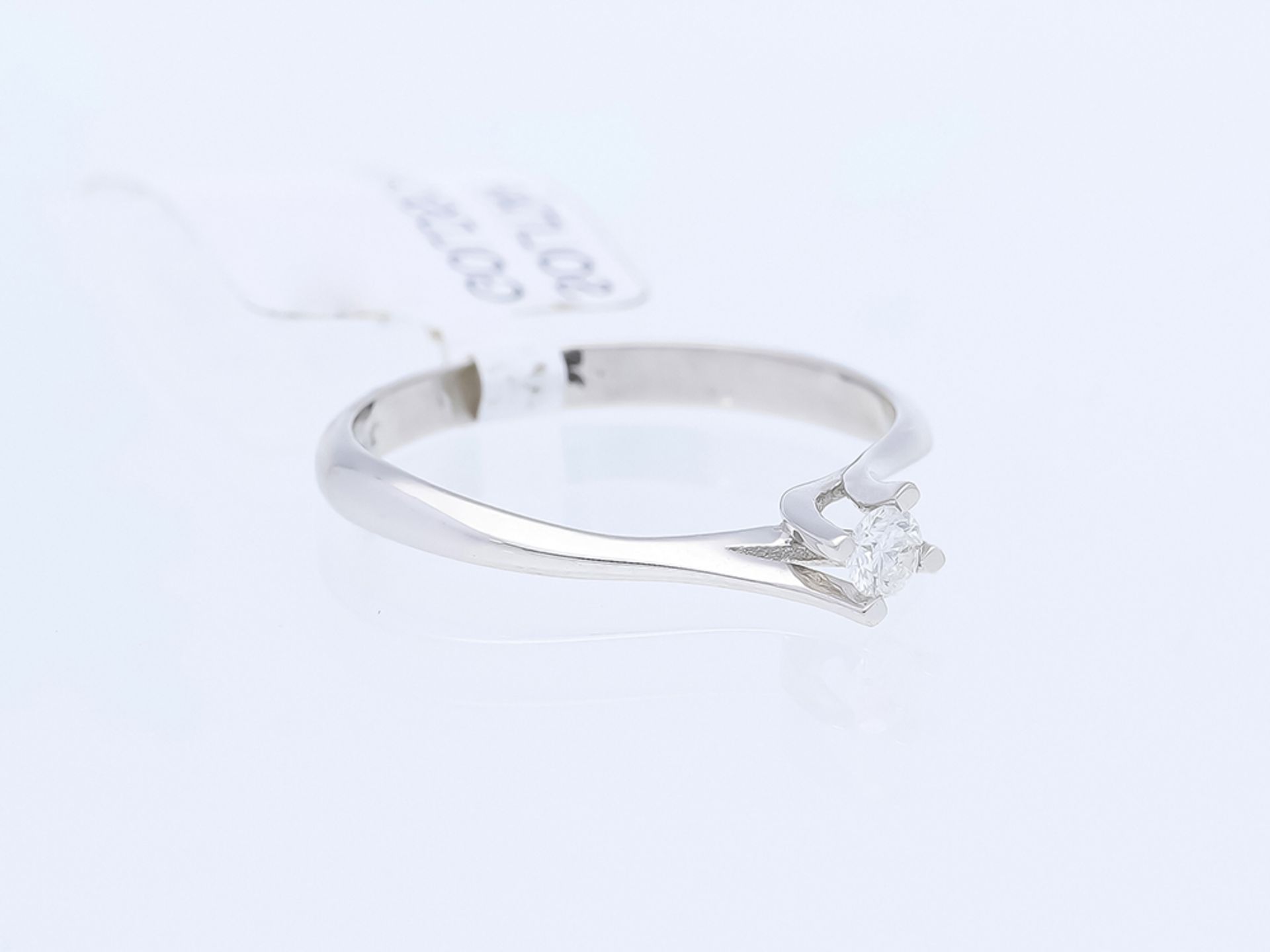 Ring Diamant 750 / 18 Karat Weißgold - Bild 3 aus 8