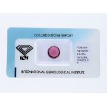 Gemstone Rhodolithe ca. 2,34 ct. with IGI Report