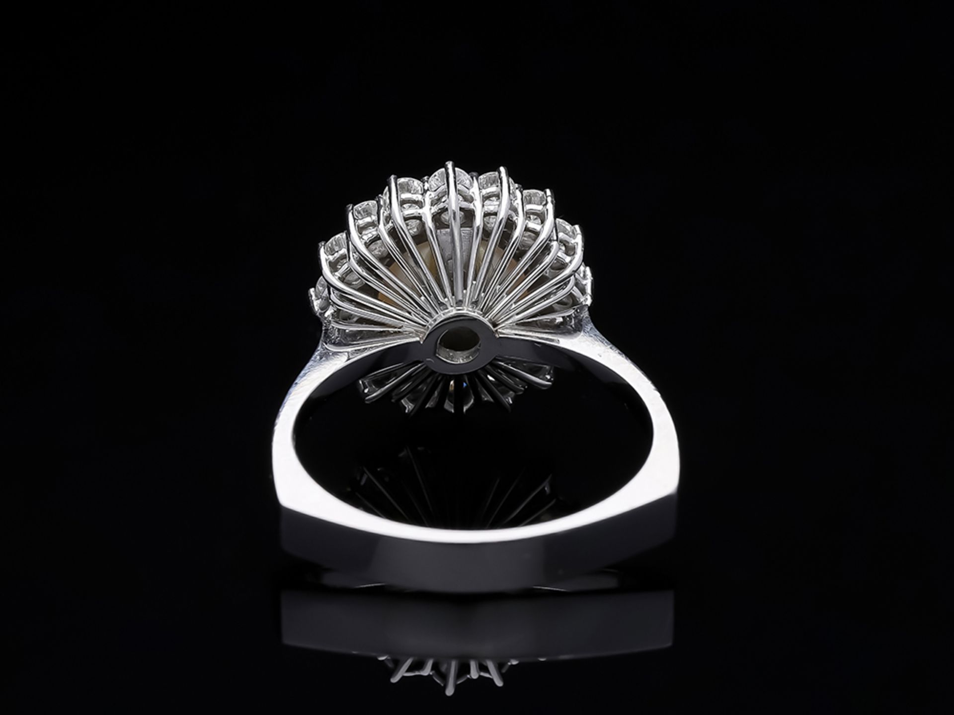 Ring Zuchtperle Diamant 585 / 14 Karat Weißgold - Bild 3 aus 6