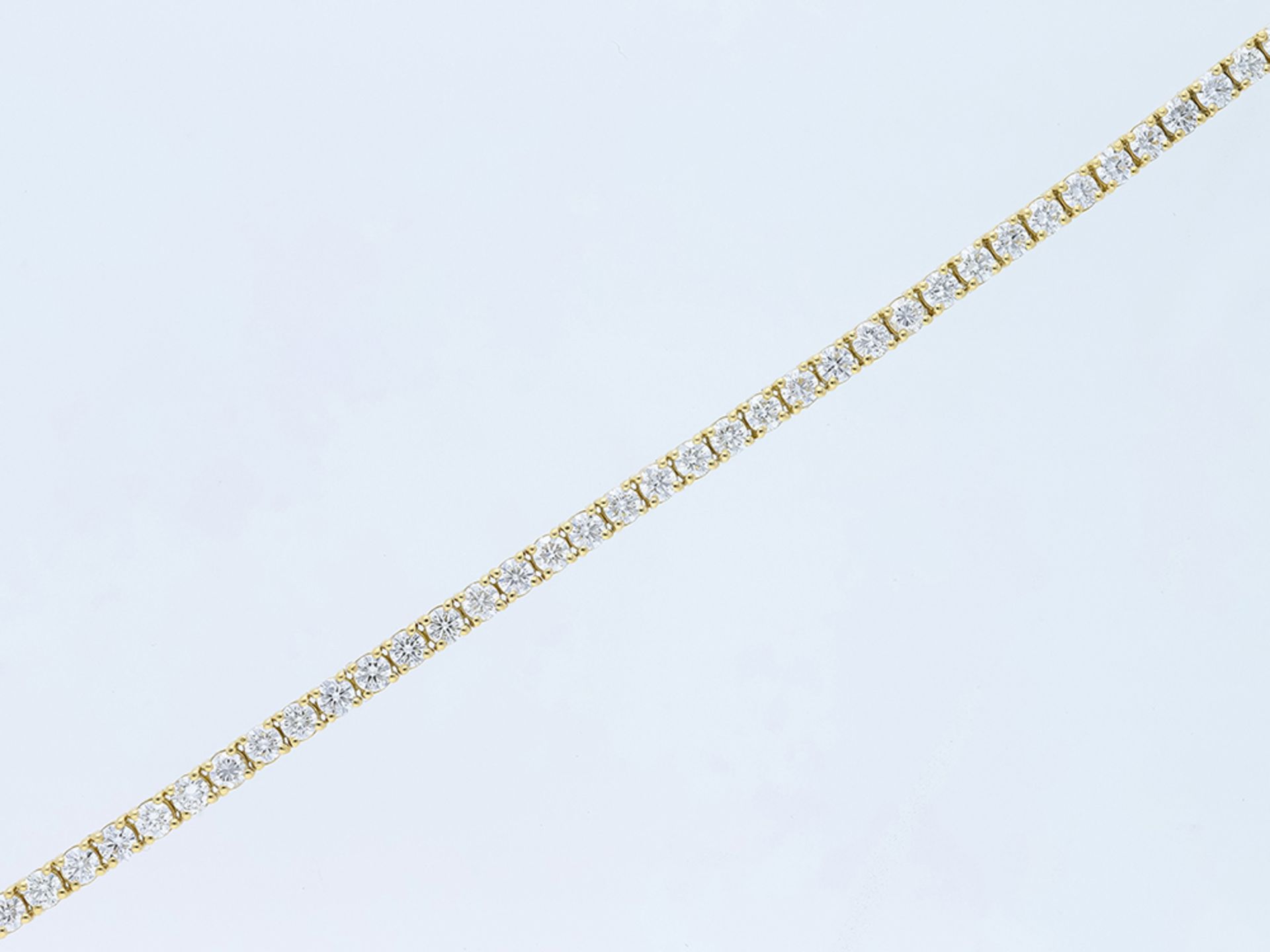 Armband mit 4,35 Karat Diamanten in 750 / 18 Karat Gelbgold mit HRD Expertise - Bild 3 aus 6