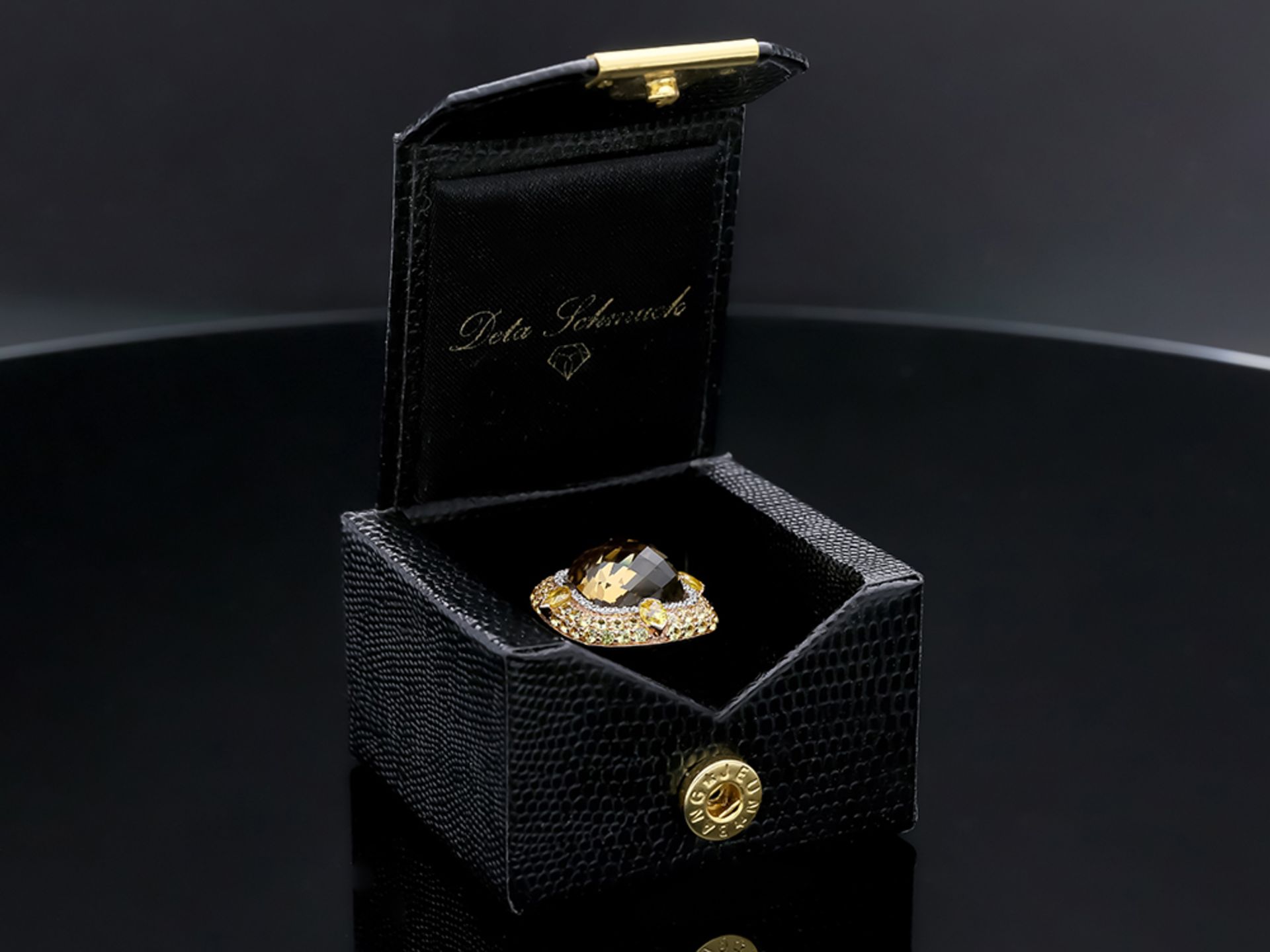 Ring Quarz Saphir Diamant 585 / 14 Karat Rose Gold - Bild 8 aus 8