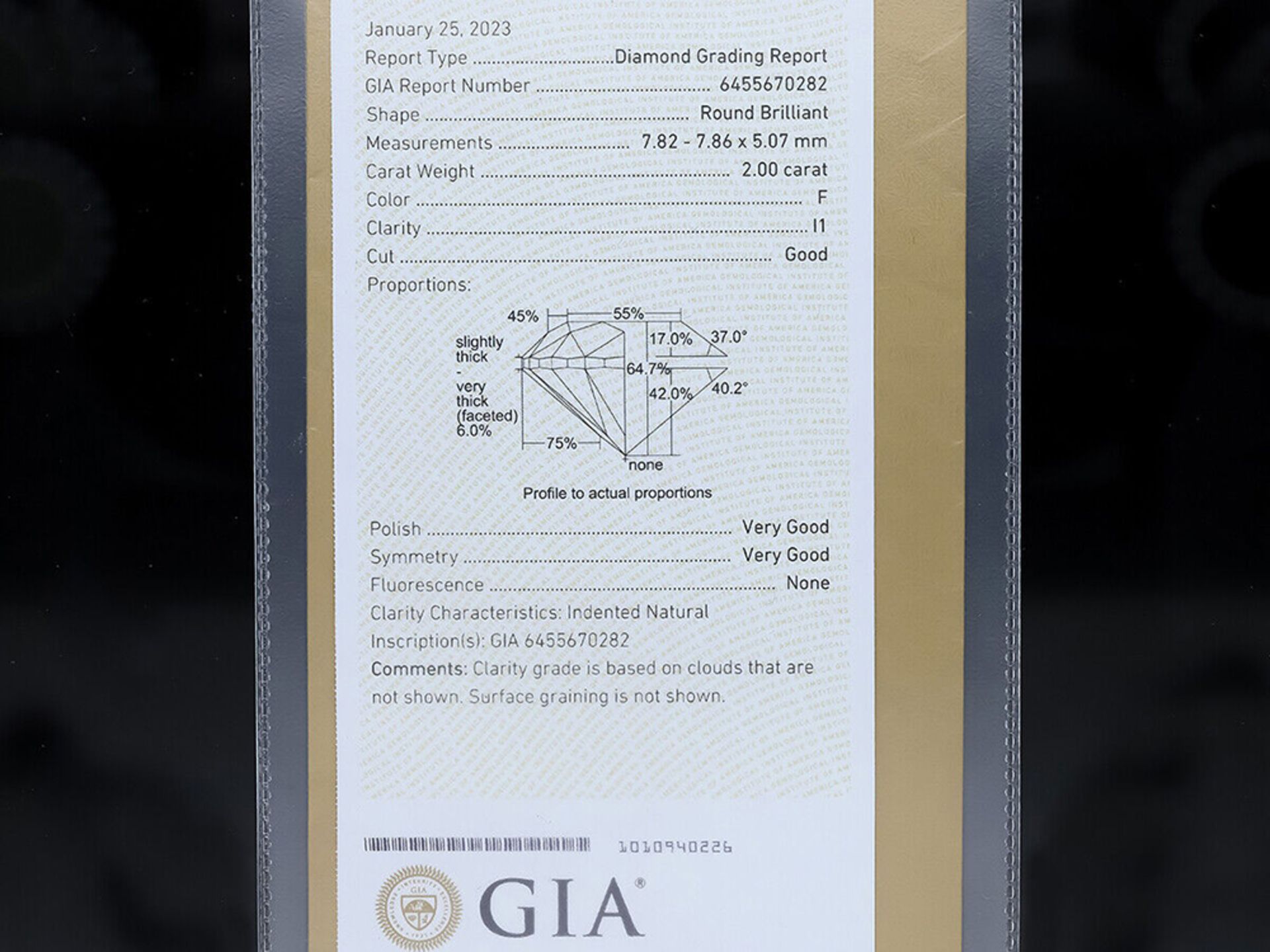 Ring mit 2,00 Karat Diamant mit GIA Expertise 750 / 18 Karat Weißgold - Bild 5 aus 6