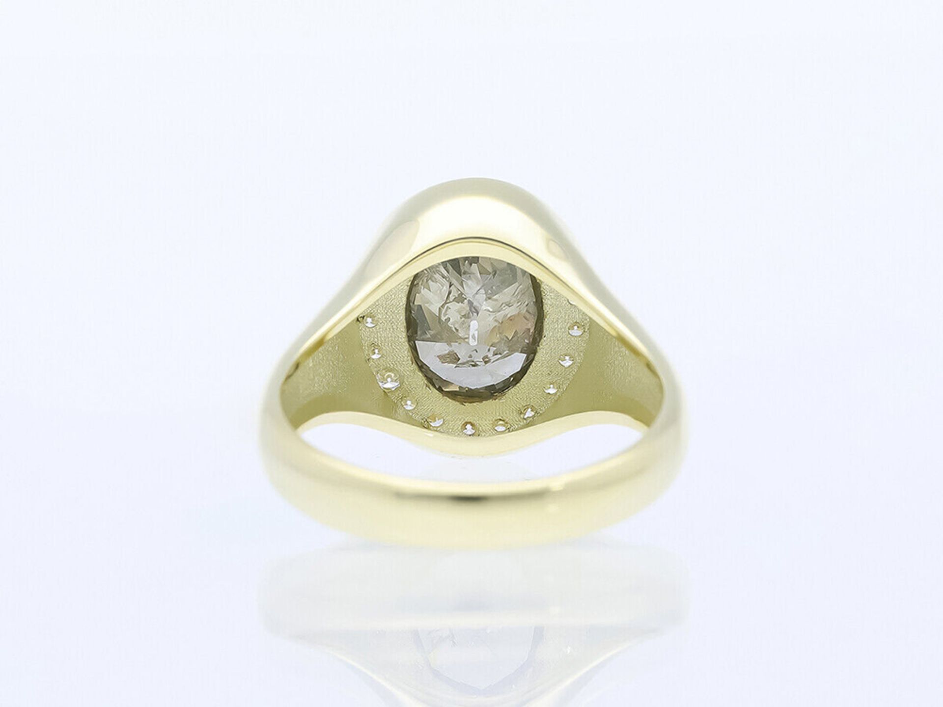 Ring 1,92 Karat Diamant und 0,42 Karat Diamanten in 585 / 14 Karat Gelbgold - Bild 3 aus 6