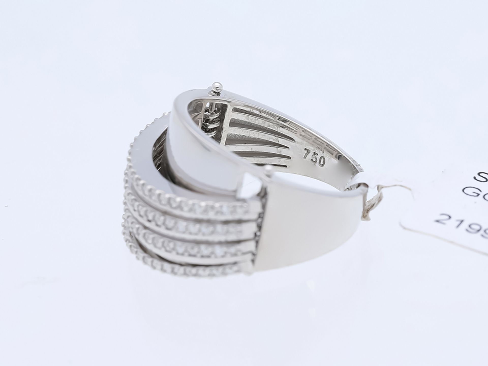 Ring Diamond 750 / 18 White gold - Image 4 of 8