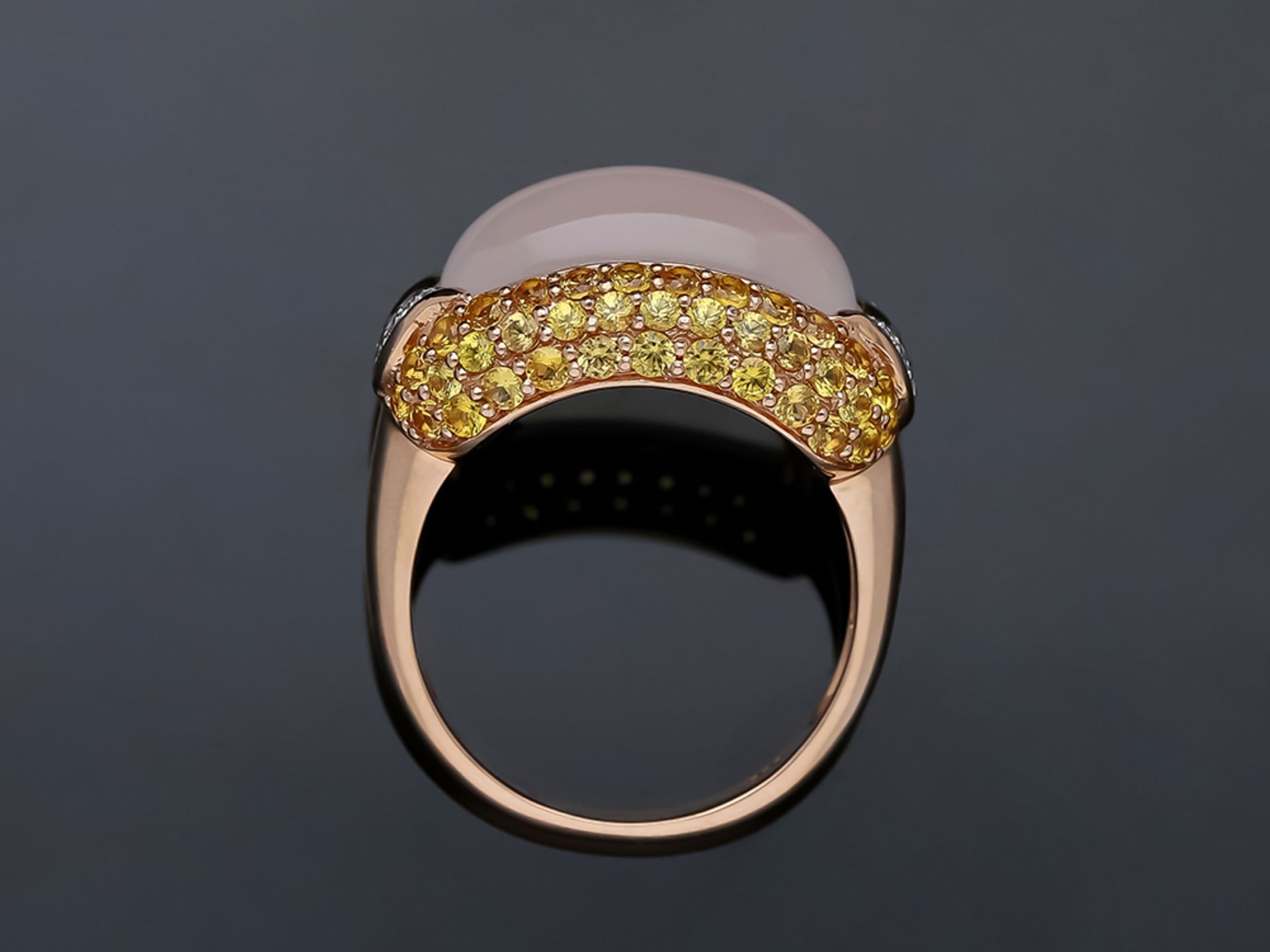 Ring Quarz Saphir Diamant 585 / 14 Karat Rose Gold - Bild 6 aus 8