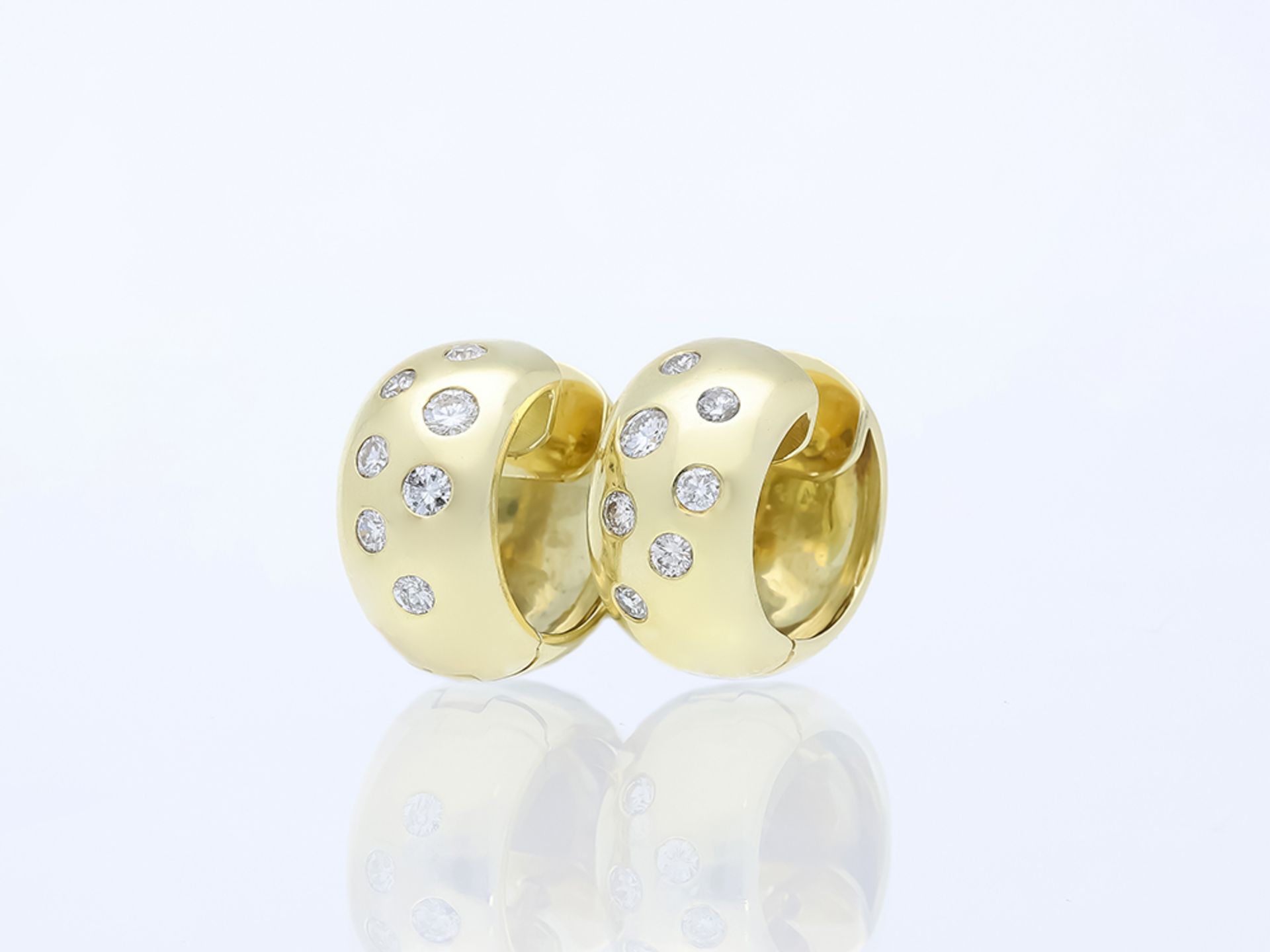 Ohrringe Diamant 585 / 14 Karat Gelbgold