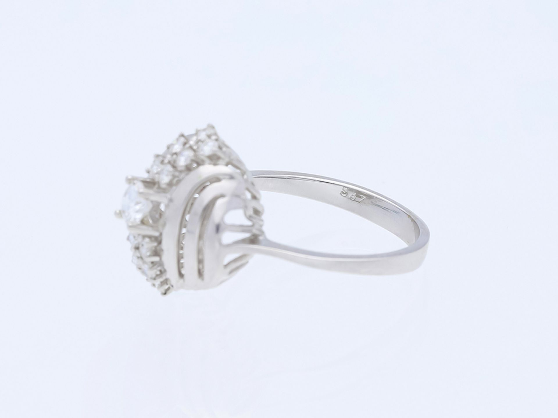 Ring Diamond 14 kt White gold - Image 4 of 6