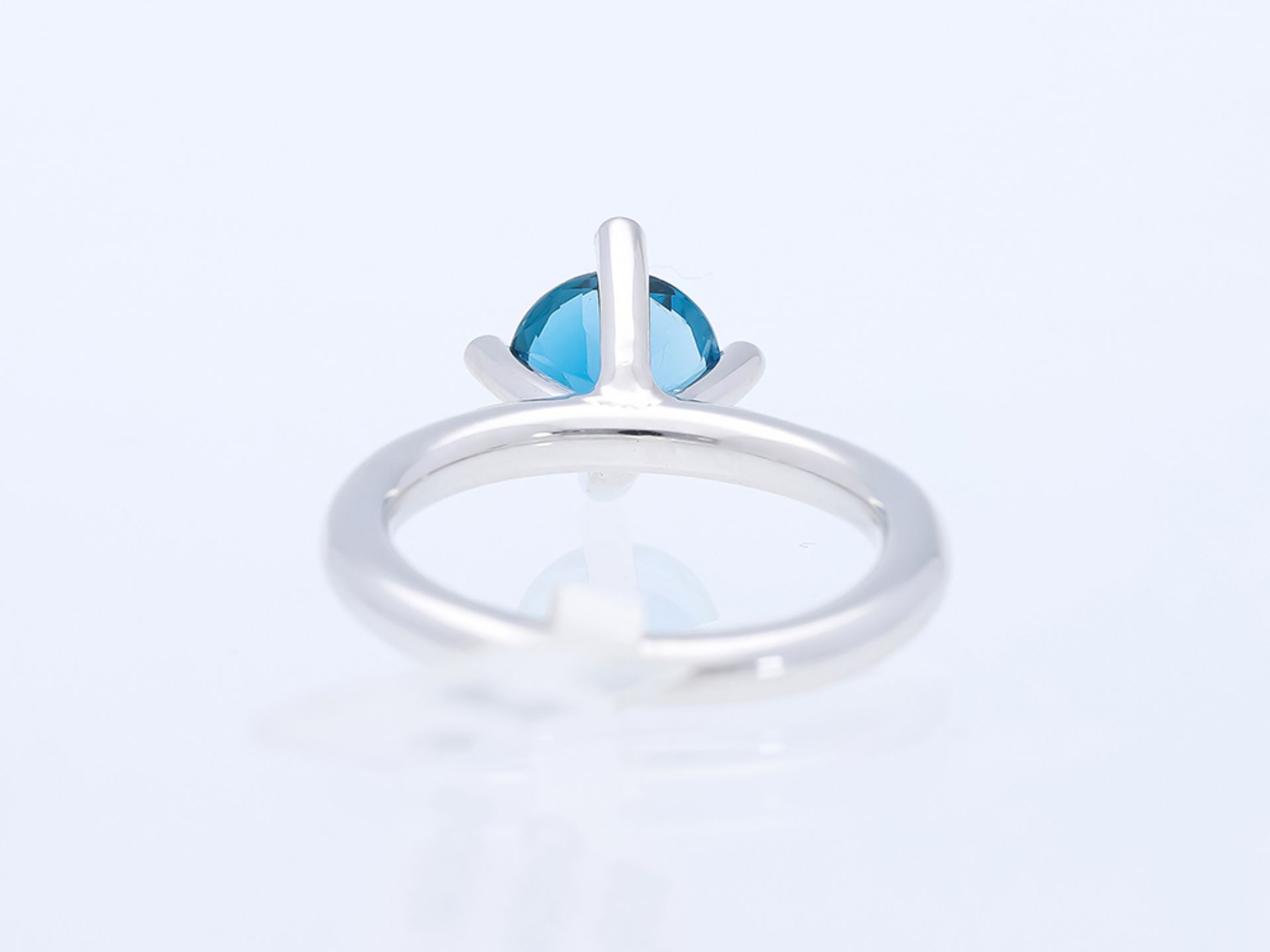 Ring with Topaz 14 kt White Gold - Image 3 of 8