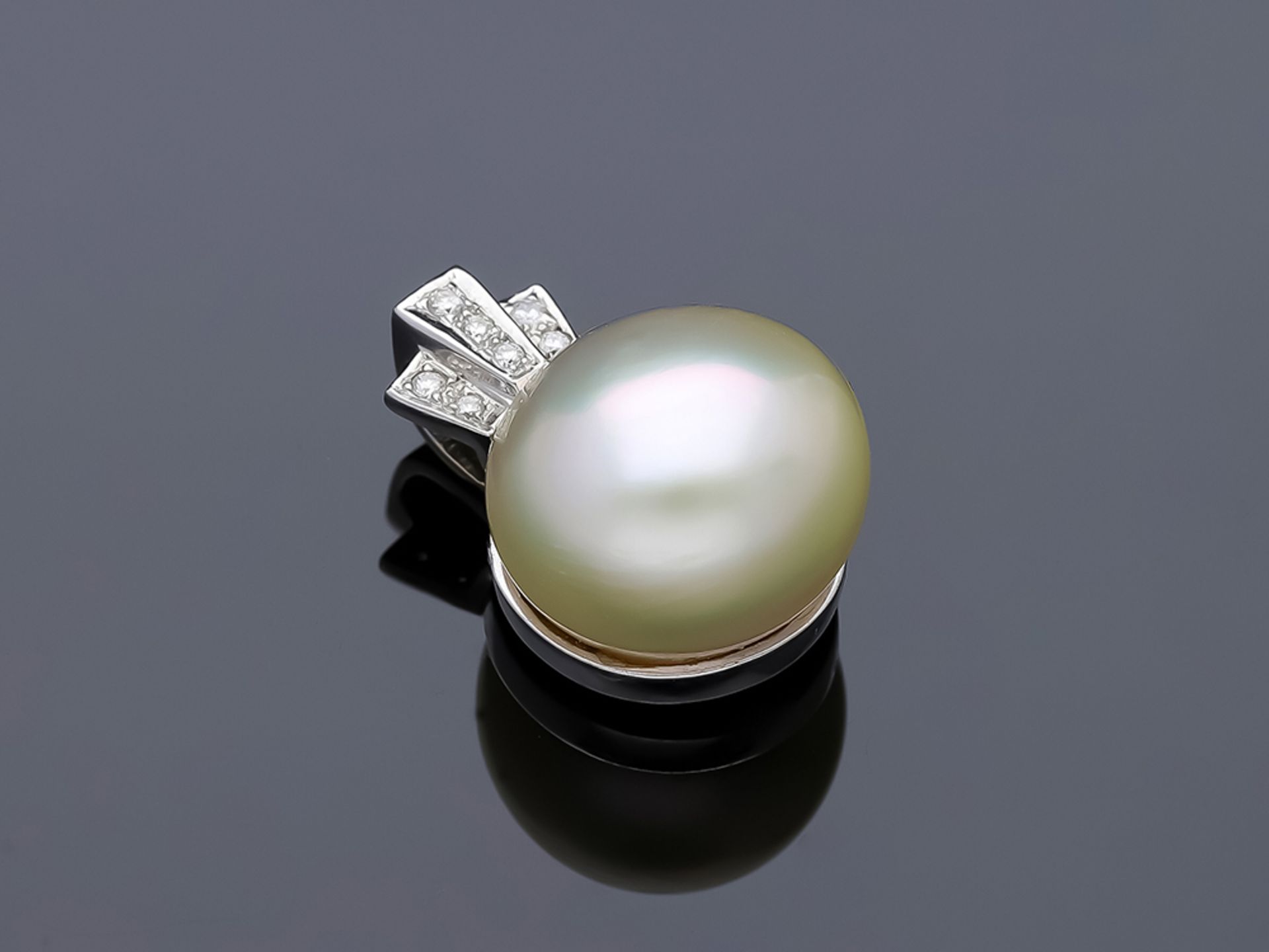 Pendant South Sea Pearl 750 White Gold Diamond - Image 4 of 8