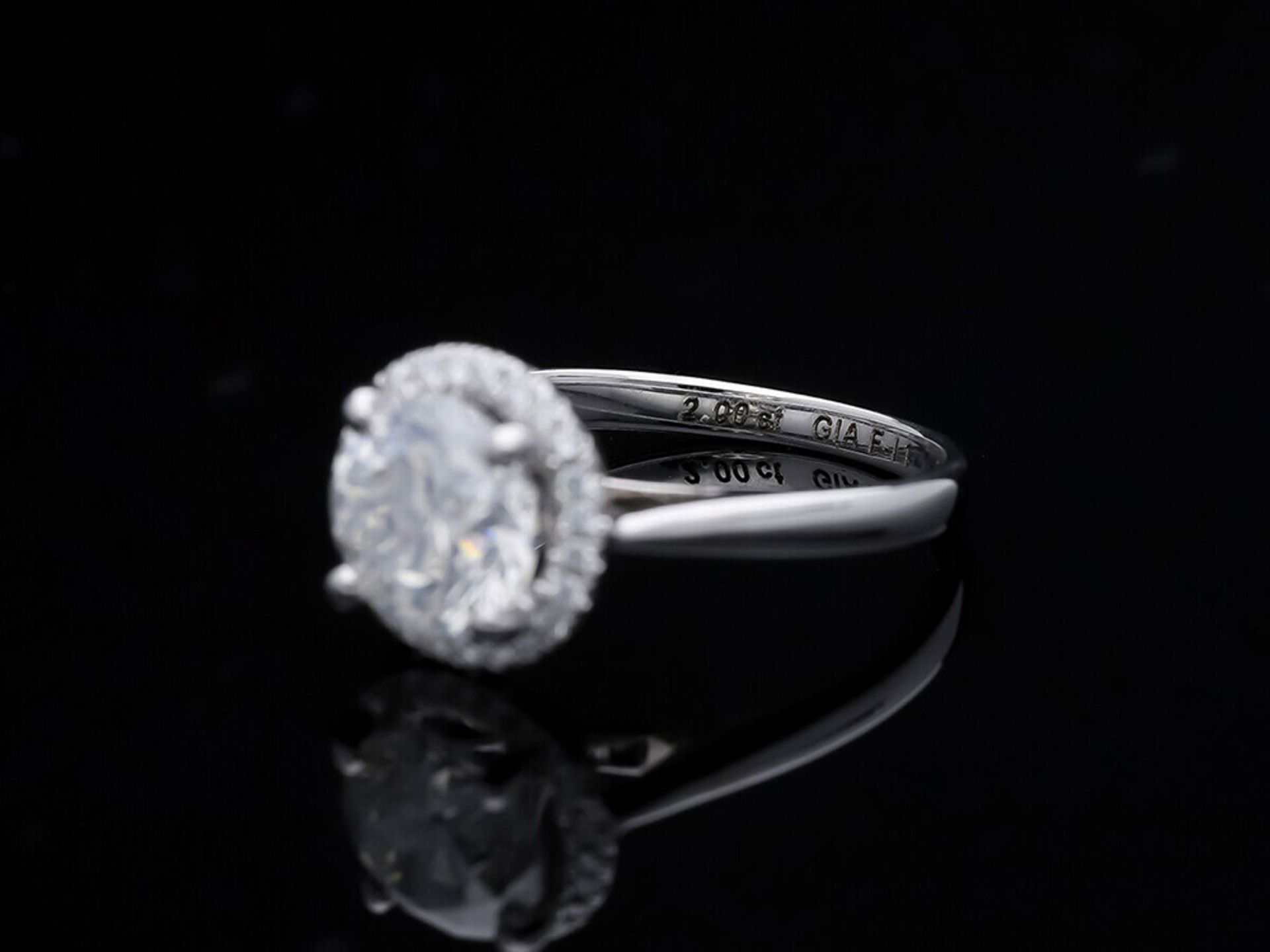 Ring mit 2,00 Karat Diamant mit GIA Expertise 750 / 18 Karat Weißgold - Bild 3 aus 6