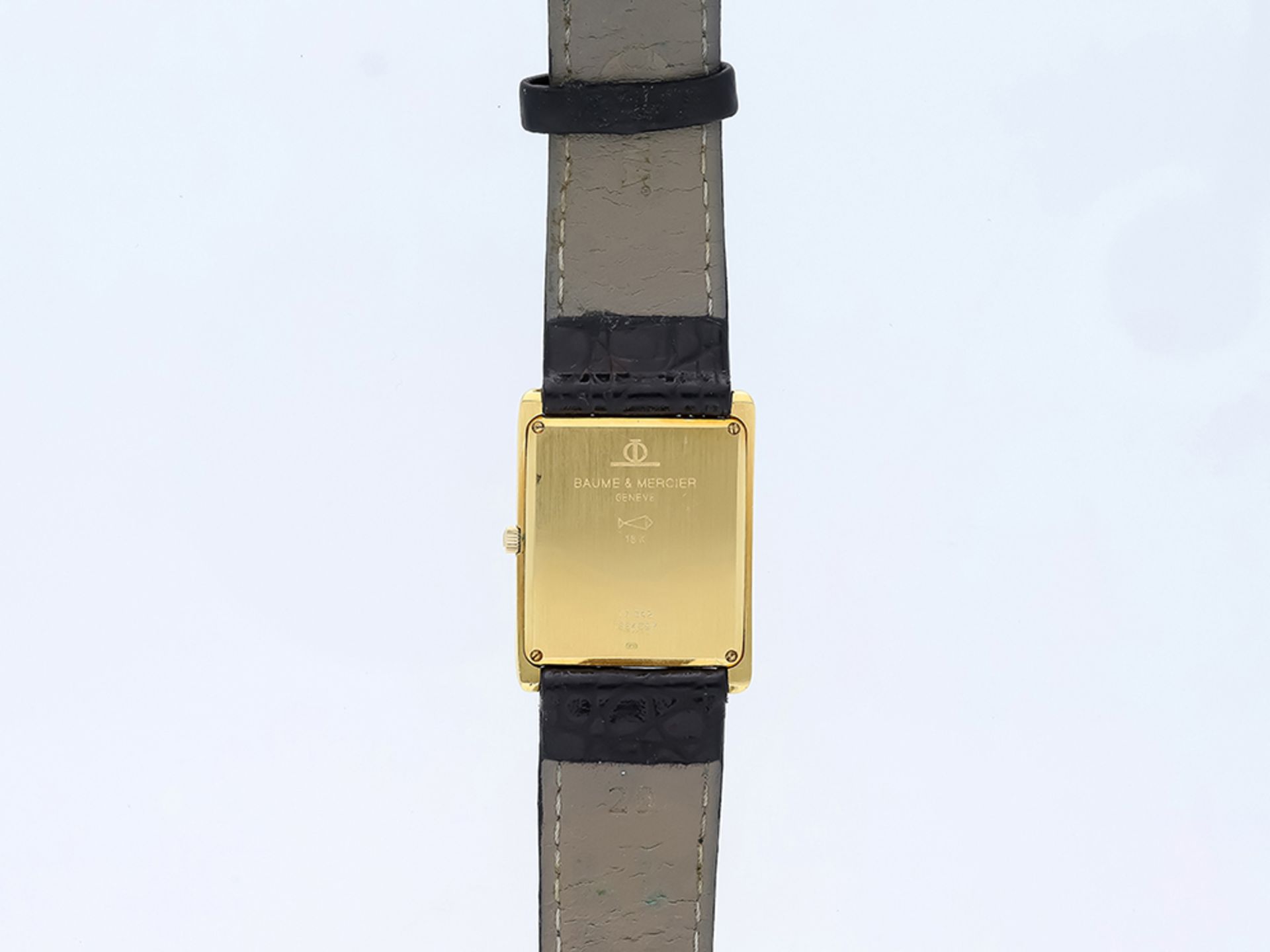 Armbanduhr 750 / 18 Karat Gelbgold Baume Mercier Quartz - Bild 4 aus 6