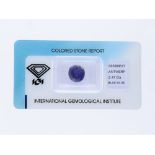 Gemstone Iolite 2,47 ct. with IGI Report