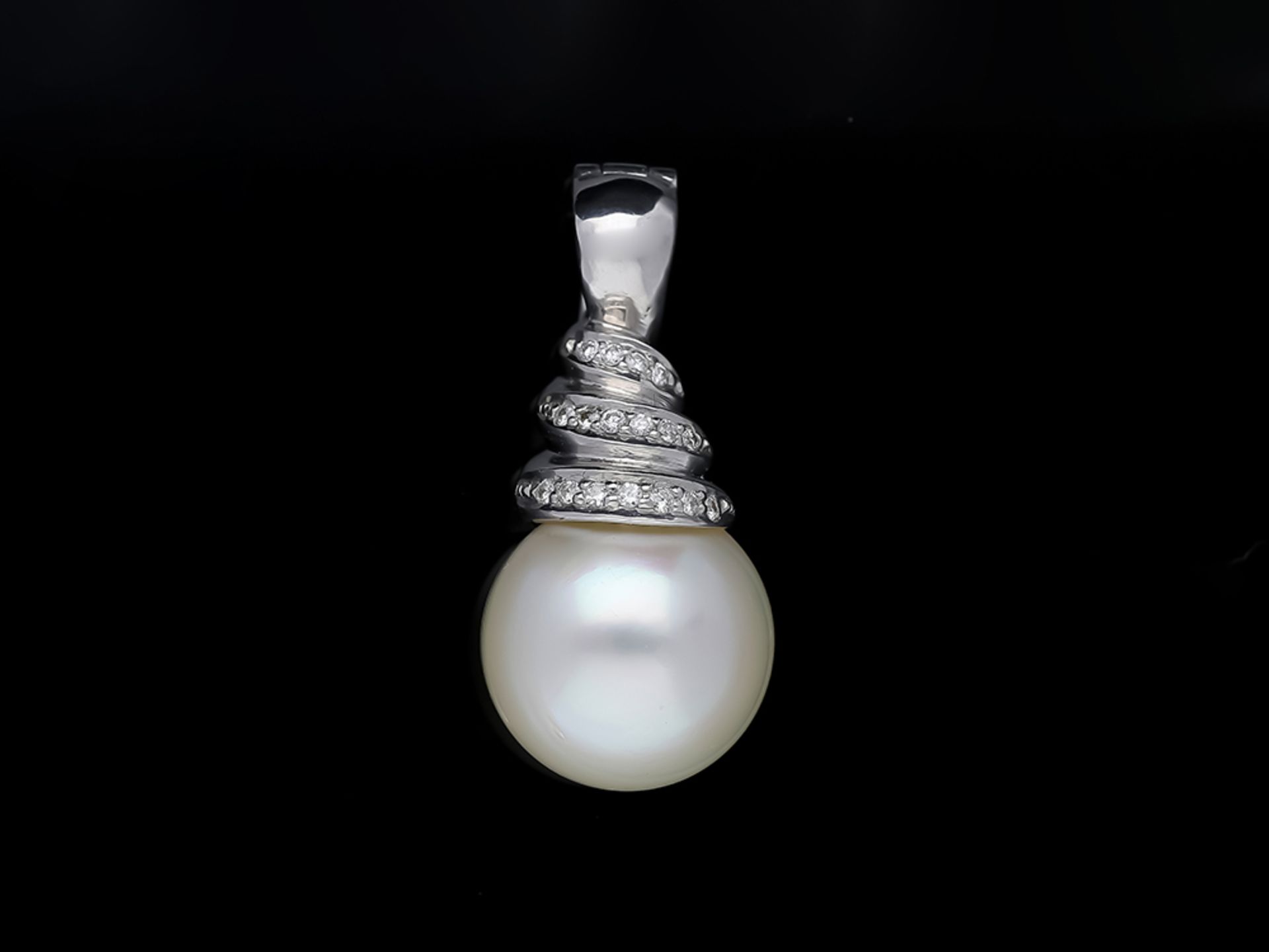 Pendant South Sea Pearl 750 / 18 White Gold Diamond - Image 2 of 8