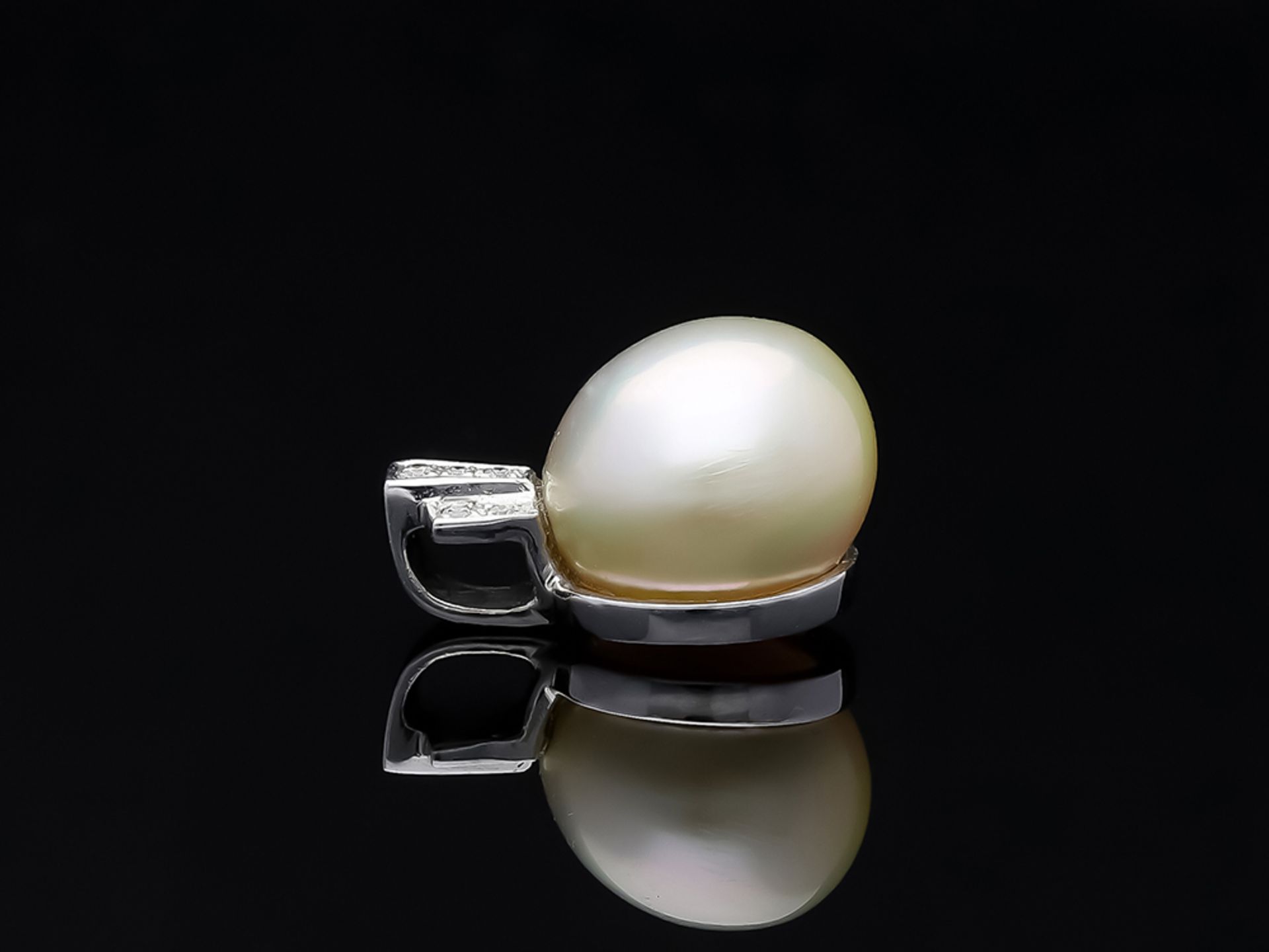 Pendant South Sea Pearl 750 White Gold Diamond - Image 5 of 8