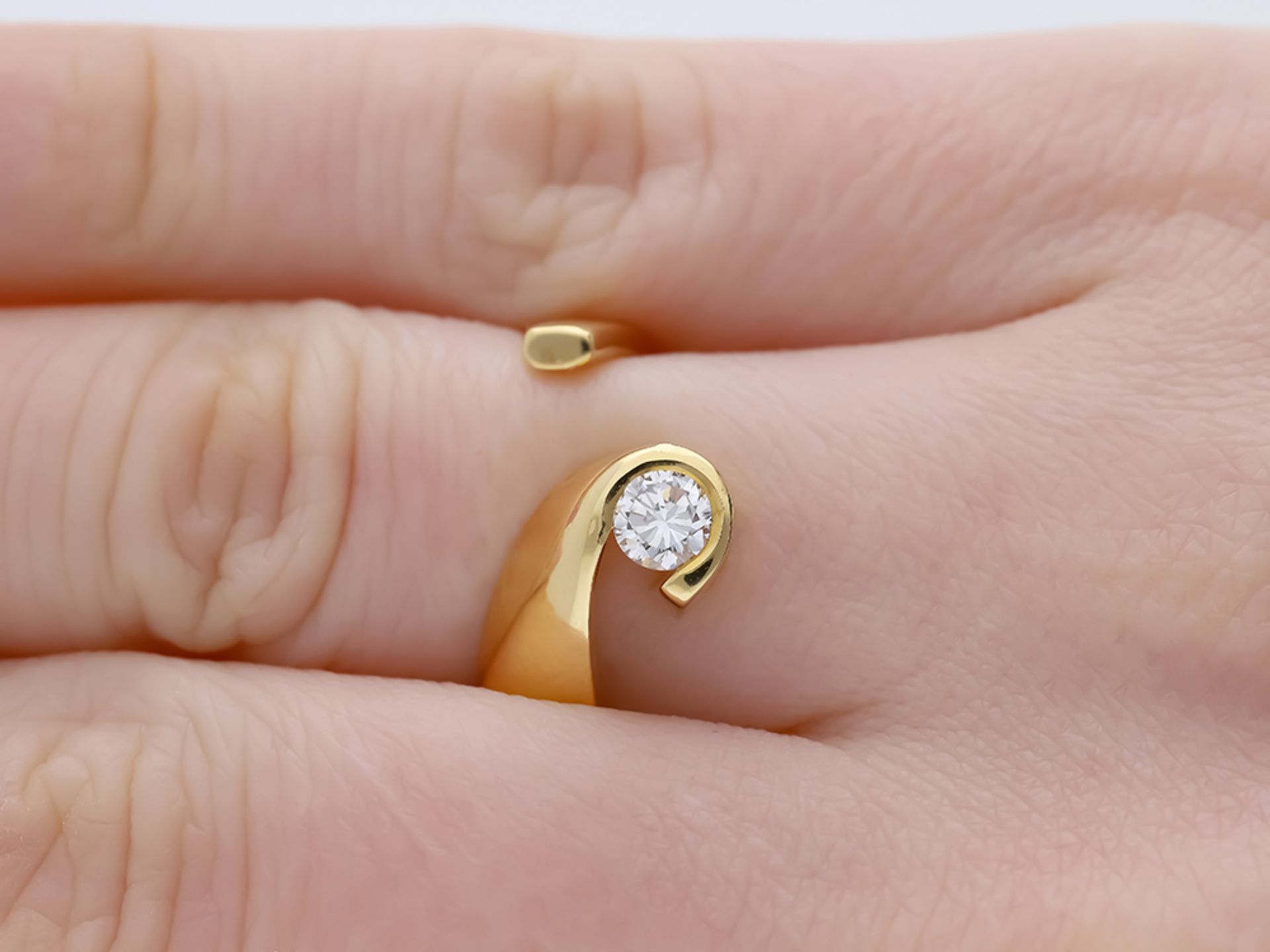 Ring Diamant 750 / 18 Karat Gelbgold - Bild 7 aus 8