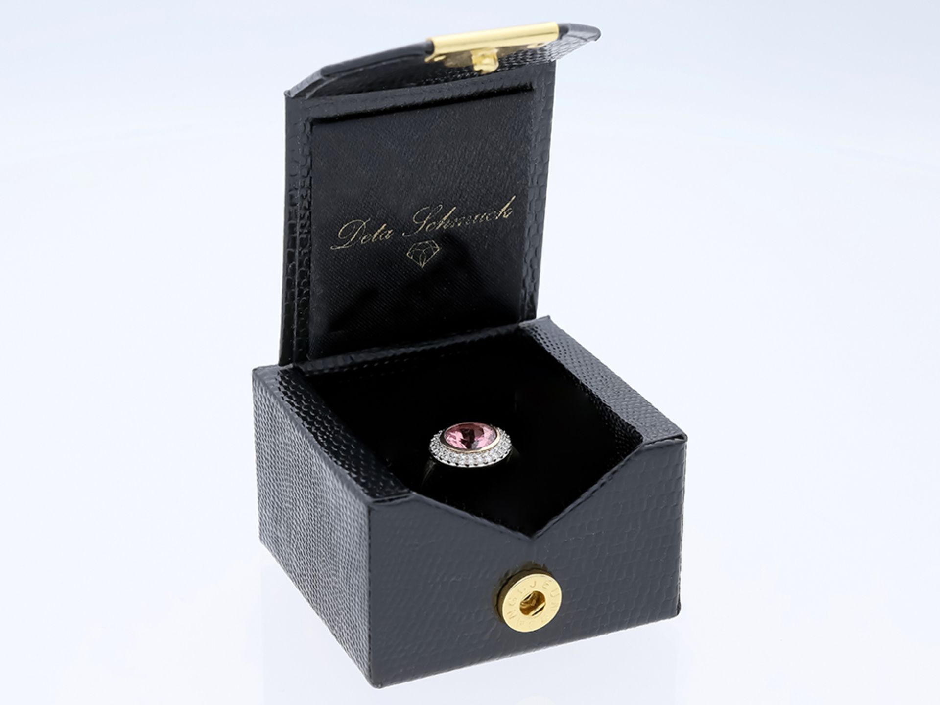 Ring Tourmaline 585 / 14 Pink Gold Diamond - Image 8 of 8