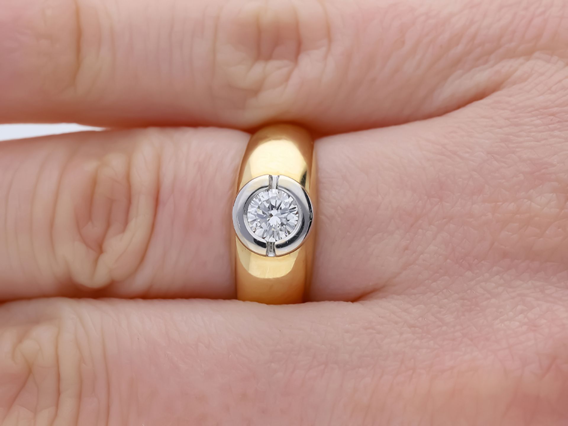 Ring Diamant 585 / 14 Karat Gelbgold - Bild 5 aus 6