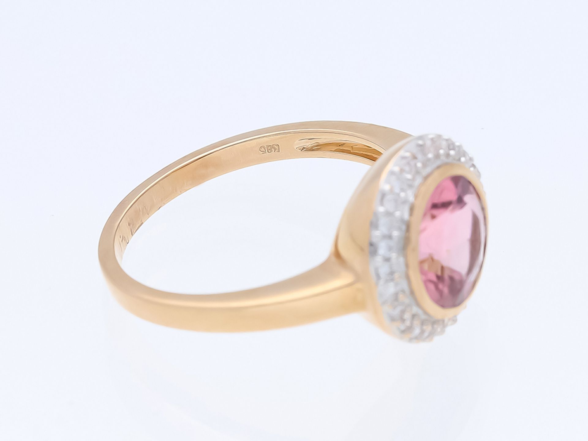 Ring Turmalin Diamant 585 / 14 Karat Rose Gold - Bild 5 aus 8