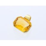 Pendant Citrine 585 / 14 Yellow Gold