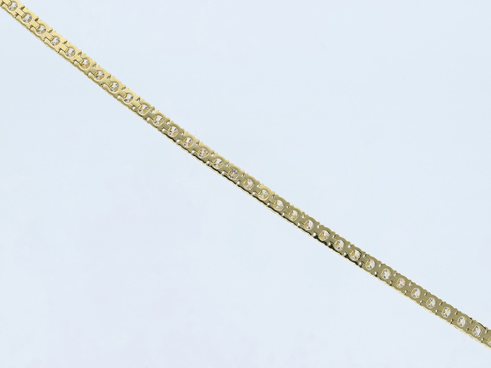 Armband mit 4,35 Karat Diamanten in 750 / 18 Karat Gelbgold mit HRD Expertise - Bild 4 aus 6