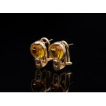 Studs Citrine 585 / 14 Pink Gold