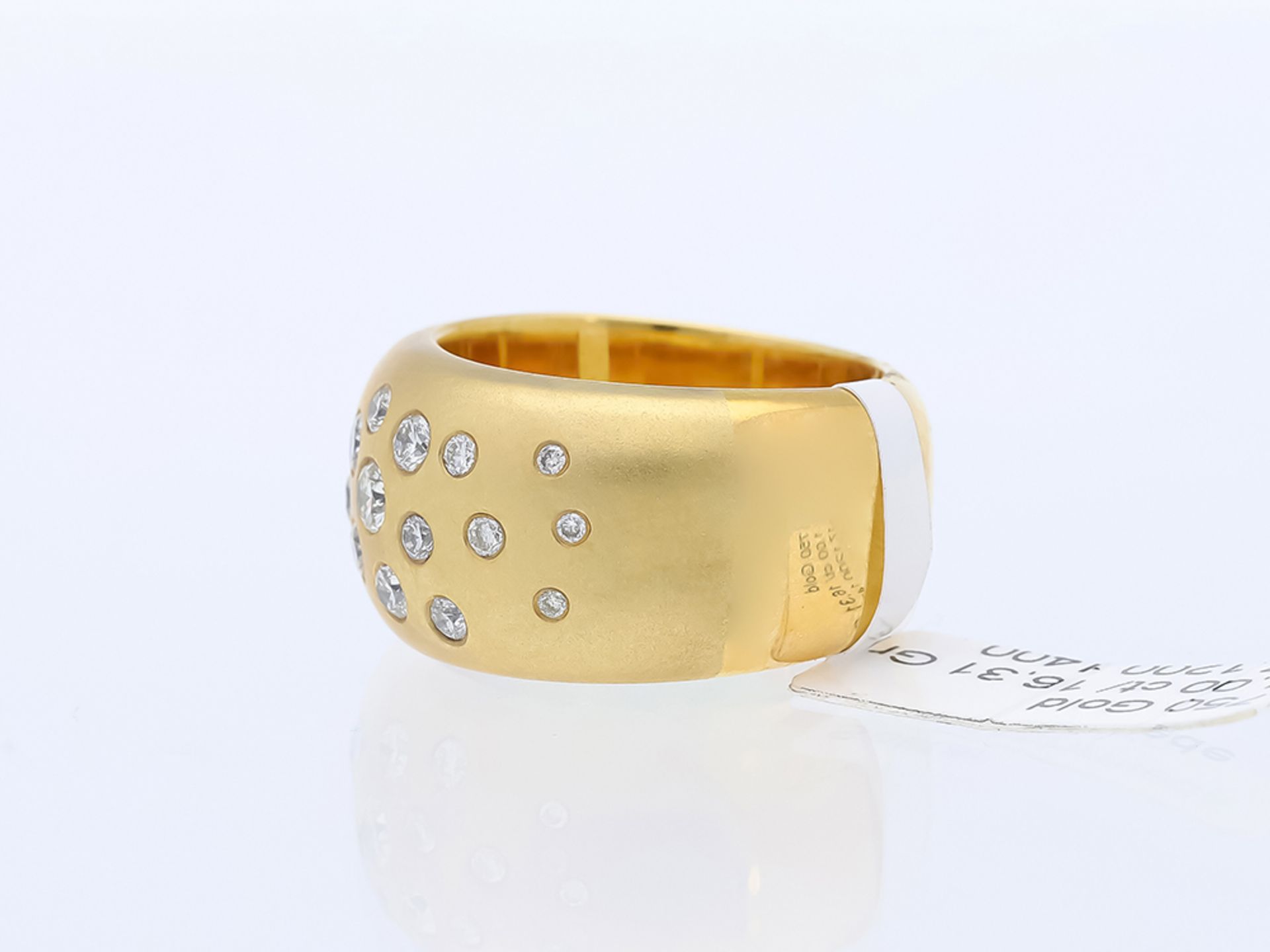 Ring Diamond 750 / 18 Yellow Gold - Image 2 of 8