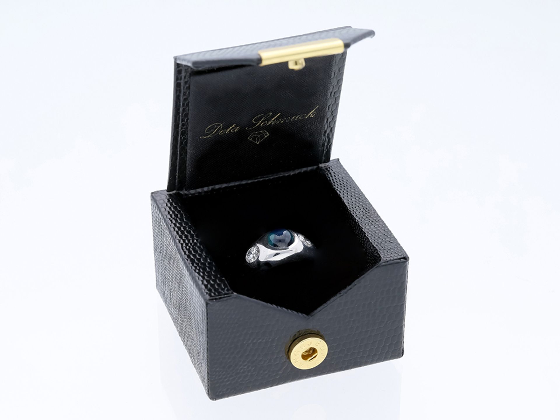 Ring Saphir Diamant 585 / 14 Karat Weißgold - Bild 6 aus 6