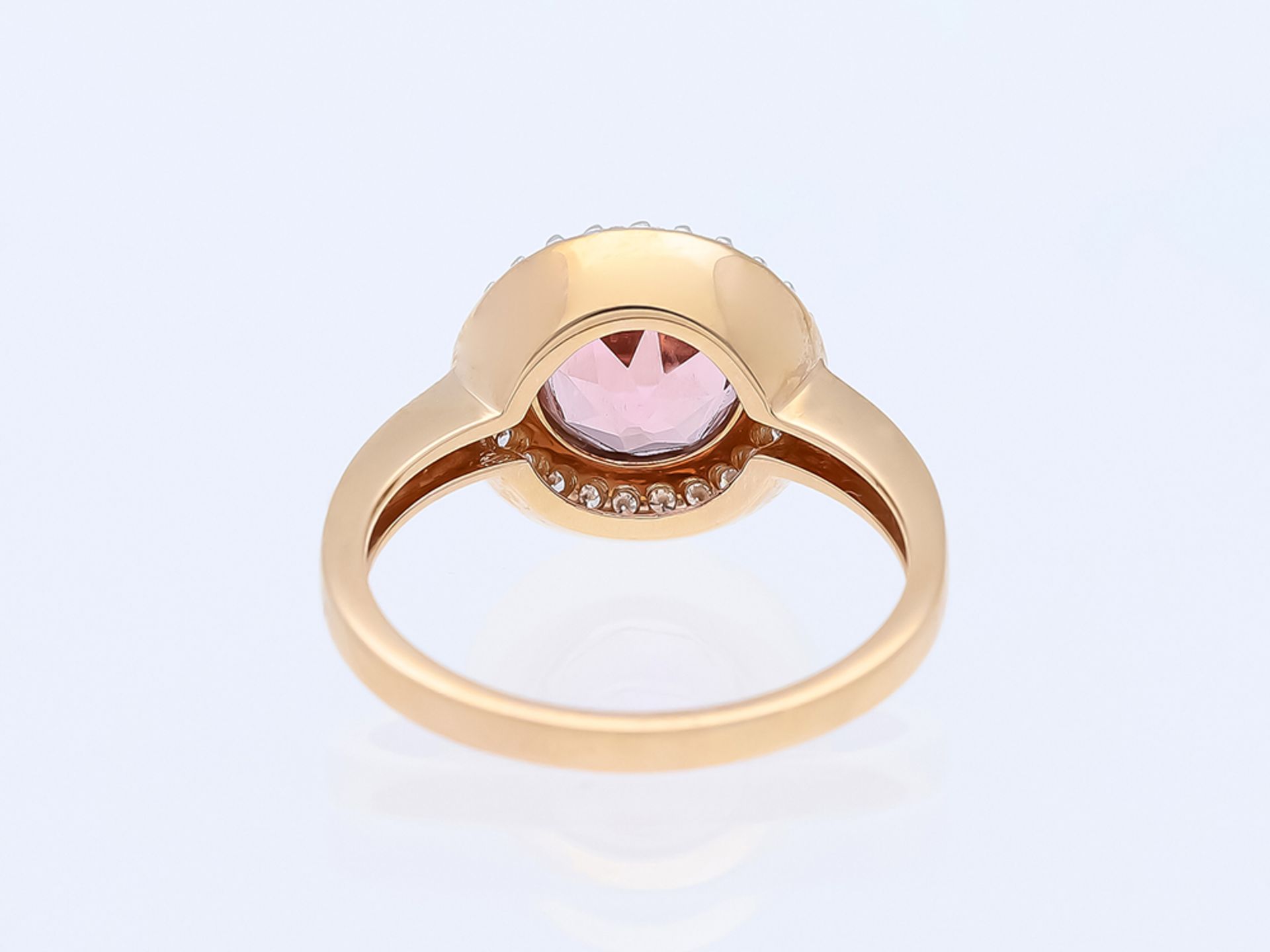 Ring Tourmaline 585 / 14 Pink Gold Diamond - Image 4 of 8