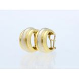 Earrings 750/18 Yellow Gold White Gold