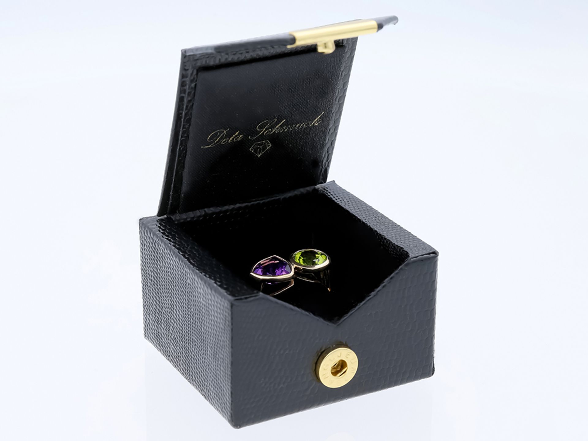 Ring Amethyst Peridot 585 / 14 Karat Rose Gold - Bild 8 aus 8