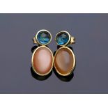 Studs Quartz Topaz 14 kt Pink Gold