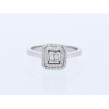 Ring Diamond 750 / 18 White Gold